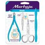 Merheje Basic Kit Alicate + Espatula + Tijera + Pinza #4