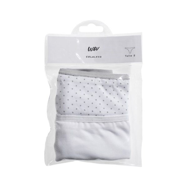 Bombacha Colaless Wav a Lunares x 2 un Talle S alt