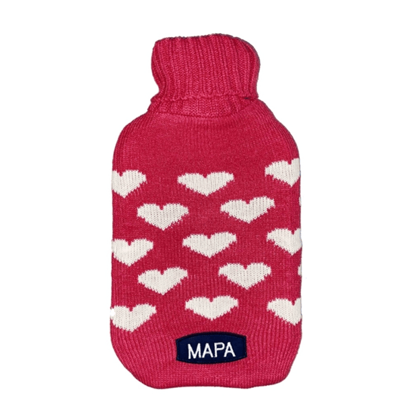 Bolsa Para Agua Caliente Con Funda Tejida Mapa