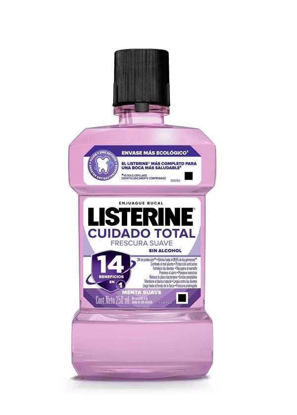 Listerine Cuidado Total Zero Enjuague Bucal Menta x 250ml alt