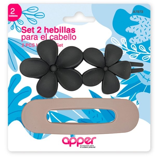 Apper Set de 2 Hebillas Superficie con Acabado de Goma Antideslizante #1