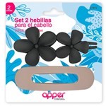Apper Set de 2 Hebillas Superficie con Acabado de Goma Antideslizante #1
