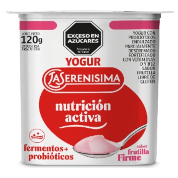 Yogur Entero Firme la Serenísima Sabor Frutilla 120 Grs #1
