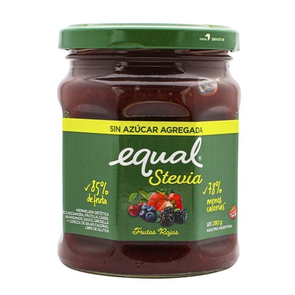 Equal Sweet Mermelada Stevia Frutos Rojos 280 gr alt