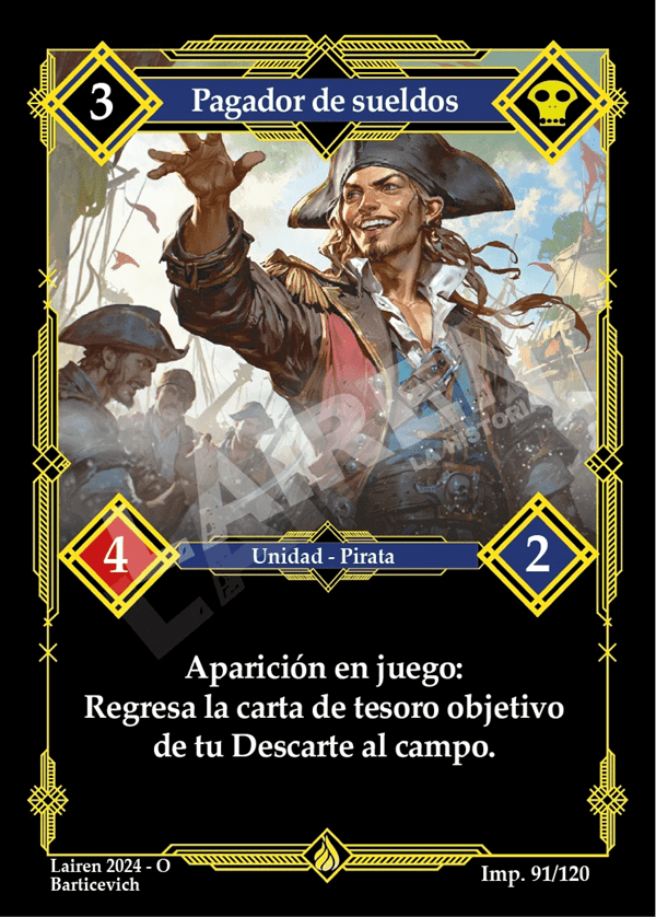 091 Pagador De Sueldos Precon Mago/Pirata - Coste 3