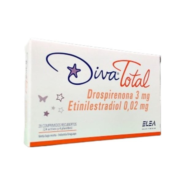 Elea Diva Total Drospirenona+ Asoc x 24 Comp + 4 de Placebo