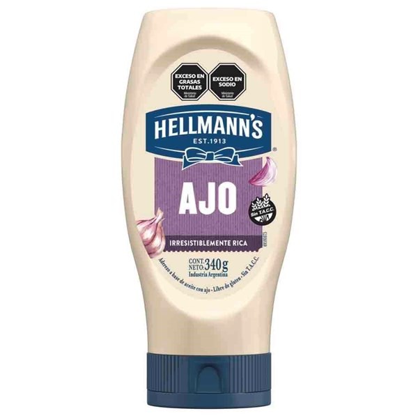 Aderezo De Ajo Hellmanns 340 Xgr alt