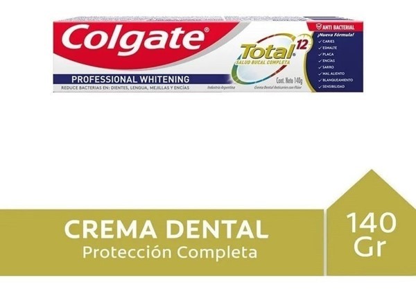 Crema Dental Colgate Total 12 professional Whitening x 140 gr #1
