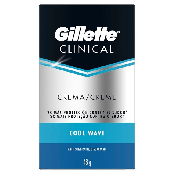 Gillettte Antitranspirante Gillette Clinical Cool Wave Crema 48 G alt