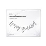 Banderín Simplicity Happy Birthday Metelizado #2