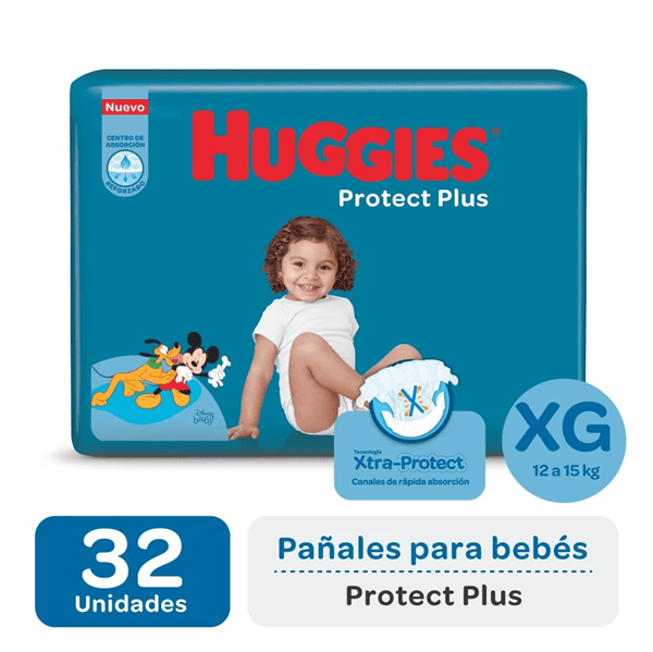 Pañal Huggies Protect Plus Talle XG - 32 Unidades #1