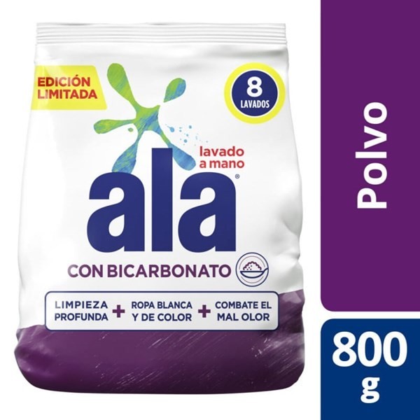 Ala Jabon En Polvo Lav Mano Con Bicarbonato 800 G #1