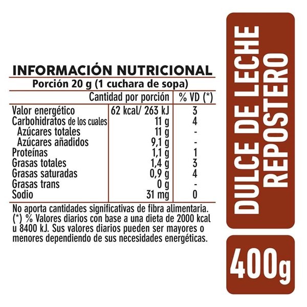 Dulce de Leche Repostero La Serenisima 400 gr