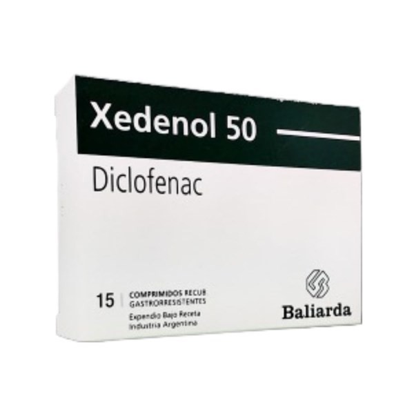Baliarda Xedenol Diclofenac Sódico 50 Mg x 15 Comp Recubierto Gastrorresistente #1