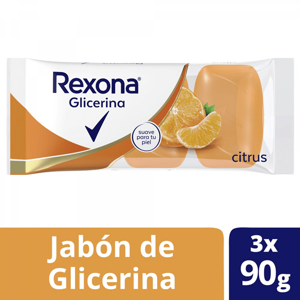 Jabón en Barra Rexona de Glicerina Citrus x 3 un x 90 g #1