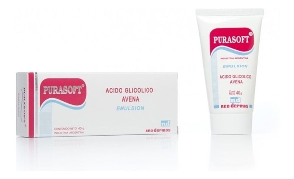 Purasoft  piel Seca Ácido Glicólico Avena Emulsión 40 g #1