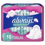 Always Toallas Femeninas Ultrafina Suave Con Alas 10 Unidades #2