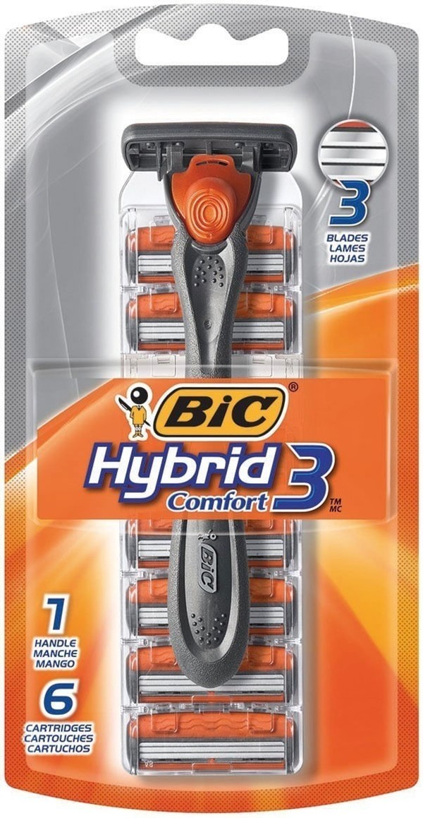 Bic Hybrid Advance 3 Hojas Máquina de Afeitar Y 6 Repuestos