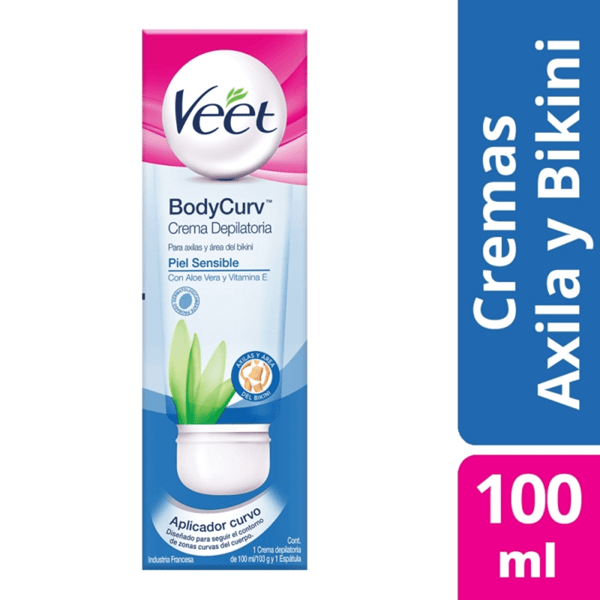 Veet Crema Depilatoria Axila Y Area de Bikini Piel Sensible 100 ml
