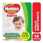 Huggies Active Sec Baby Pants Extra Extra Grande x 14 U #1