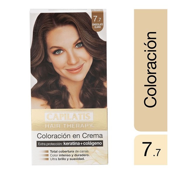 Capilatis Kit Coloración en Crema Chocolate Claro N°7.7 #1
