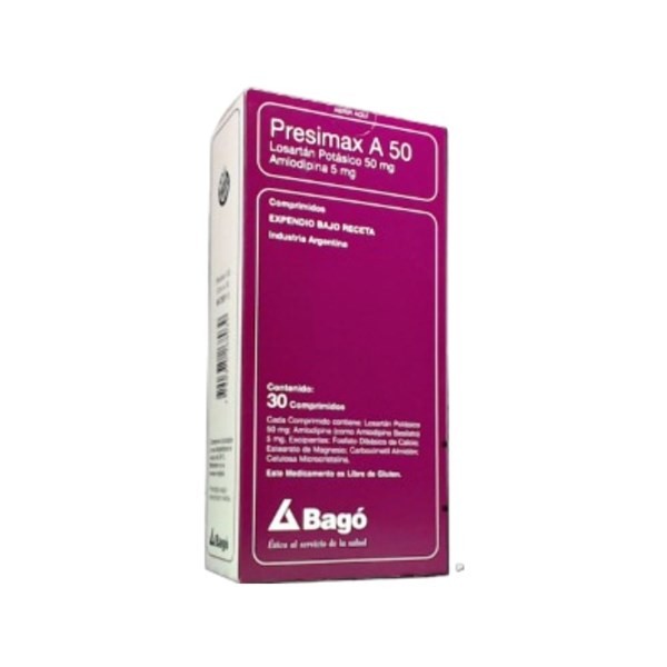 Bagó Presimax a Amlodipina + Losartán,Potásico 50 50 / 5 Mg x 30 Comp Recubiertos #1