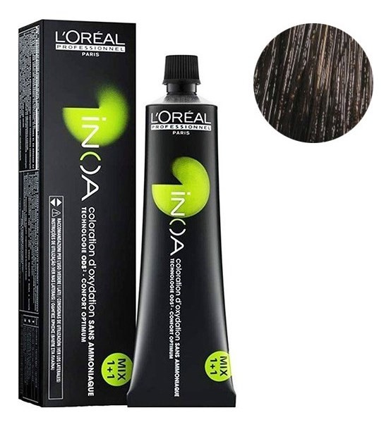 Tinta Loreal Profesional Inoa N°4 Sin Amoniaco 60 gr #1