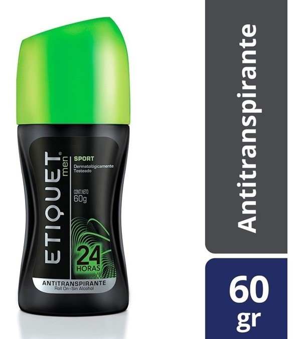 Etiquet Rollon Sport 24 Horas de Proteccion For Men 60 gr #1