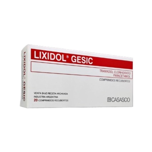 Casasco Lixidol Gesic Tramadol + Paracetamol x 20 Comp #1
