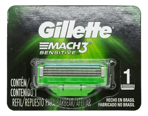 Gillette 3 mach Sensitive Blister 10 Repuestos Afeitar Aloe alt