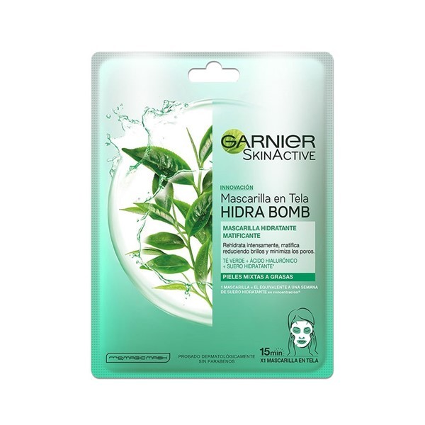 Garnier Mascarilla en Tela Skinactive Té Verde (1 Unidad) #1