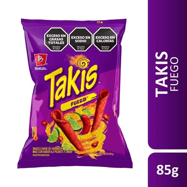 Snack Fuego Sabor Ají Picante Y Limón x 85 gr Takis