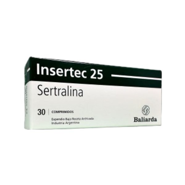 Baliarda Insertec 25 Sertralina 25 Mg x 30 Comp Ranurados