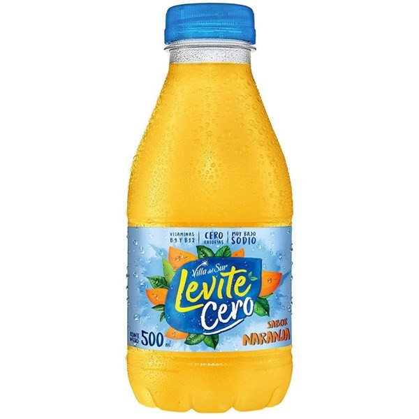 Levite Agua Saborizada Villa Del Sur Naranja Cero Sin Gas 500 ml alt
