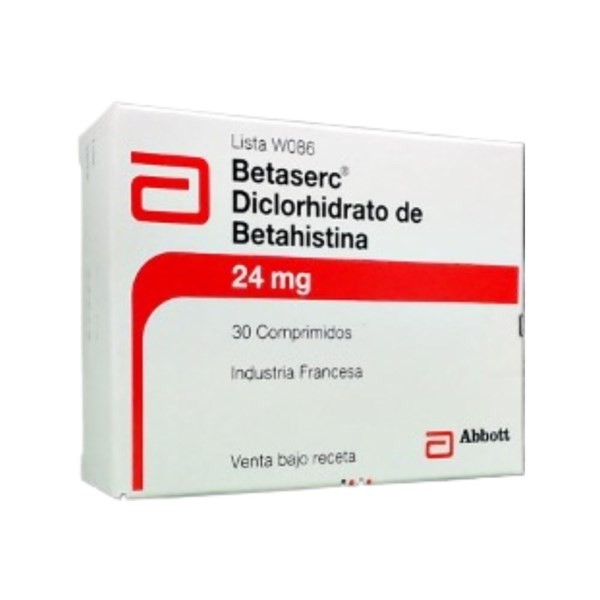 Abbott Betaserc Betahistina 24 Mg x 30 Comp
