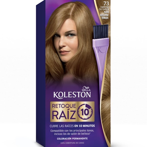 Koleston Coloración Permanente en Crema Retoque de Raíz 10 73 Rubio Avellana #1