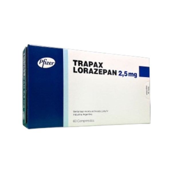 Pfizer Trapax Lorazepam 2.5 Mg x 60 Comp #1