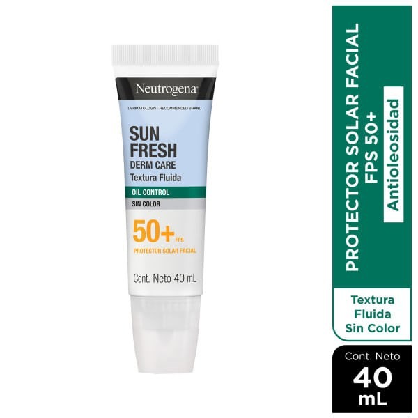 Neutrogena Protector Solar Facial Oil Control Fluido Sin Color Fps 50+ 40 ml