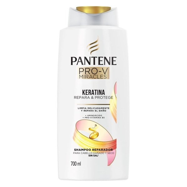 Pantene Shampoo Sin Sal Cabello Seco Keratina Con Pro Vitamina B5 700 ml alt