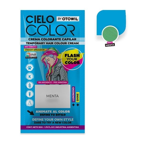 Otowil Tintura Semi Permanente Cielo Color Fantasía Menta #1