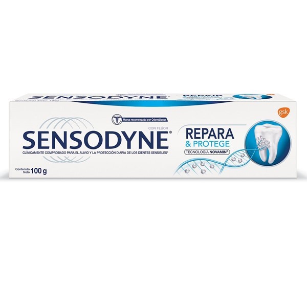 Sensodyne Crema Dental Repara Y Protege Para Dientes Sensibles 100 gr alt