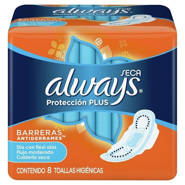 Always Toallitas Femeninas Secas Protecciòn Plus (8 Unidades) alt