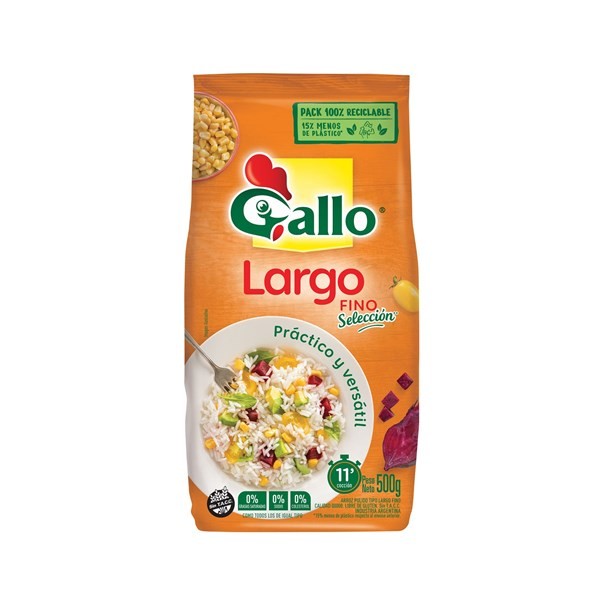 Arroz Largo Fino 00000 Gallo En Bolsa 500 G. #1