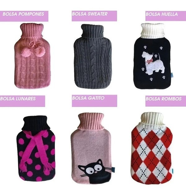 Bremen Bolsa Agua Caliente Con Funda Lana | Diseño De La Bolsa  Diseño De La Bolsa Aleatorio alt