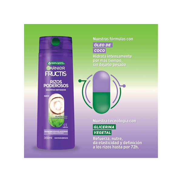 Shampoo Fructis Rizo Manejable x 200 ml alt