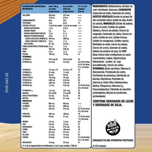 Ensure Advance Vainilla x 850gr alt