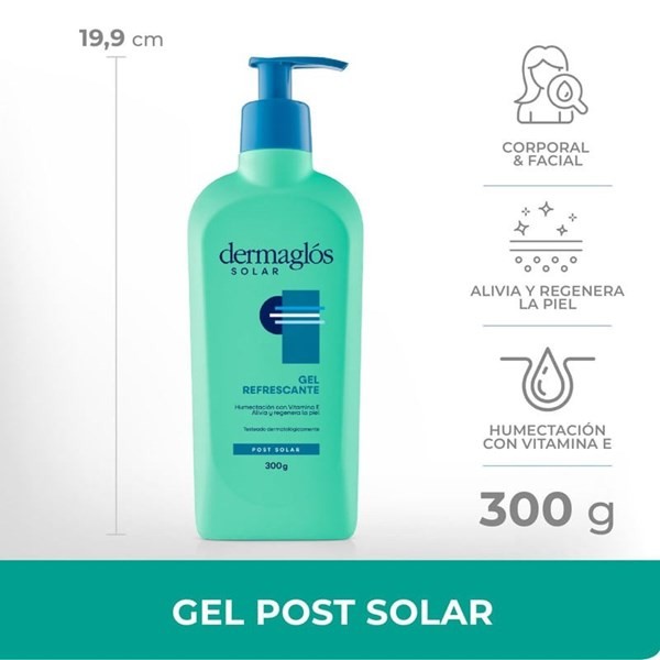 Gel Dermaglós Post Solar Refrescante 300g alt