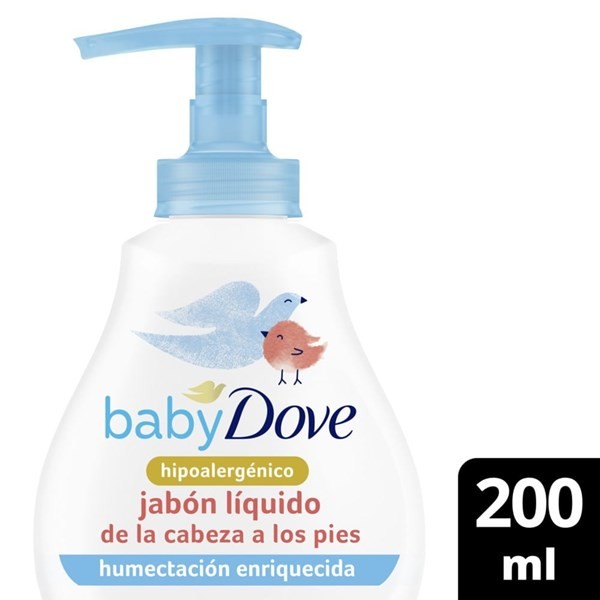 Dove Baby Jabón Líquido Humectación Enriquecida 200 ml alt