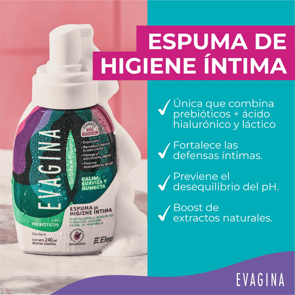 Evagina Espuma de Higiene Íntima Con Ácido Hialurónico alt