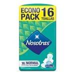 Toallitas Femeninas Nosotras Normal Tipo Algodón C/alas 16 u | Unico #8